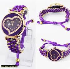 Girl Stainless Steel Bracelet Stylish Watch (without Box) - Black