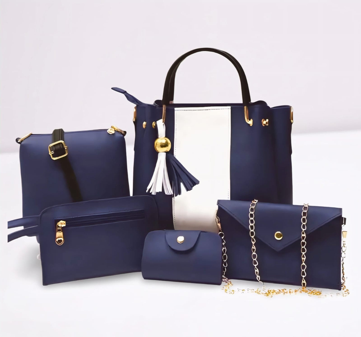 5-PCS  PREMIUM SOFT LEATHER BAGS  🎗️🎀