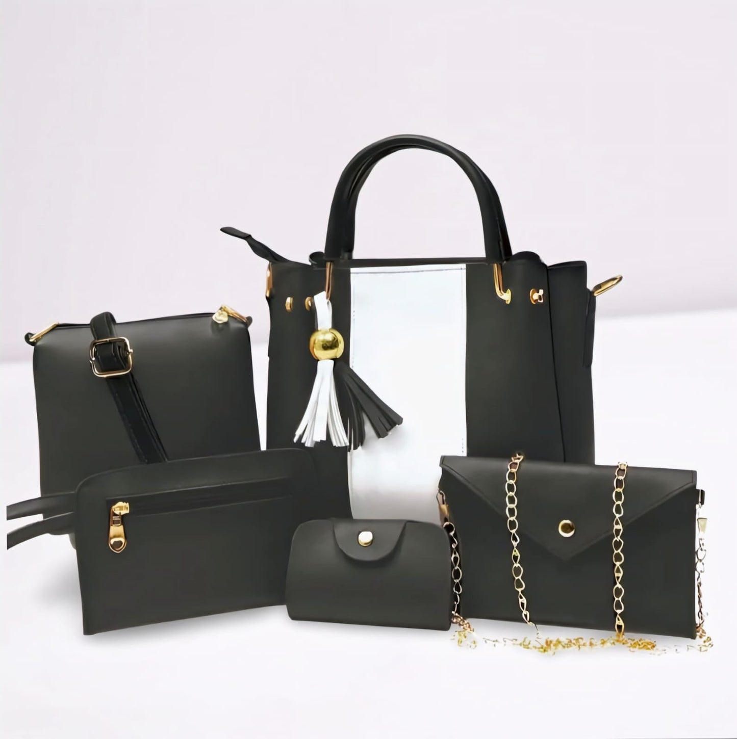 5-PCS  PREMIUM SOFT LEATHER BAGS  🎗️🎀