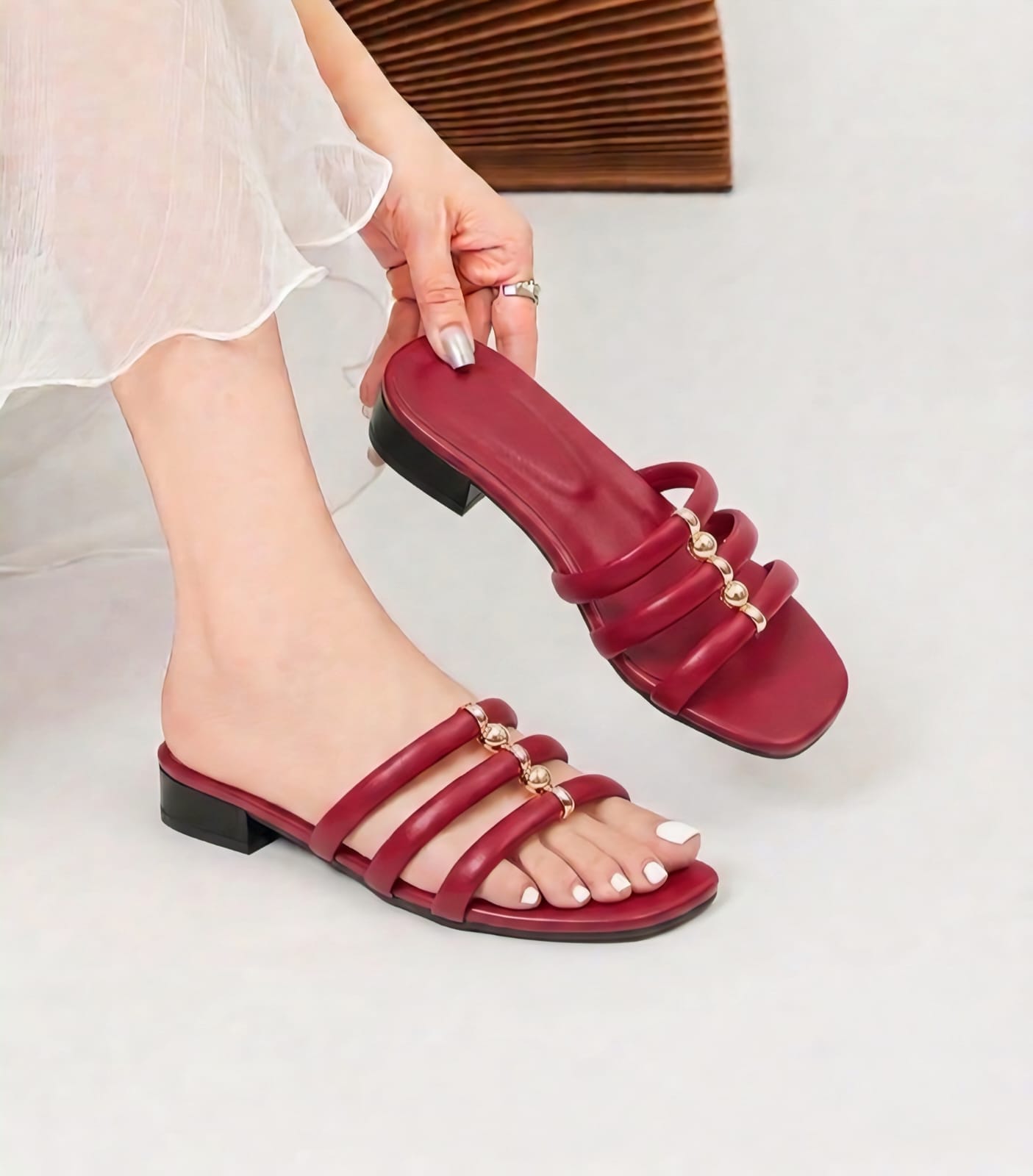 👡LADIES LOW HEELS SLIPER FOOTWEAR👡