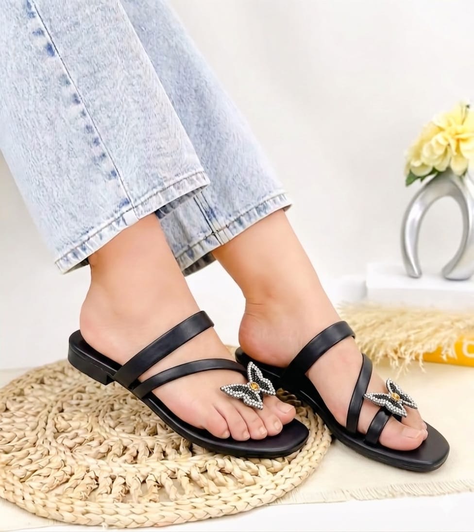 🦋 MOST TRENDING BUTTERFLY SLIPER FOOTWEAR  DESIGN 🦋