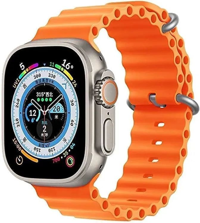 Smart Watch T800 Ultra Series 8 Ultra Smart Watch Sport Wireless Charger With Ocean Strap(random color )